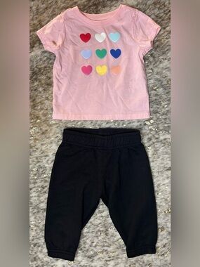 5 for $25🔥Wonder Nation/ Garanimals Set of 2 Outfit Baby Girl‎ 0-3 Months